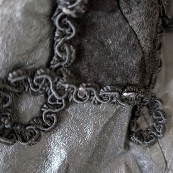 Vintage 80s Genuine Leather Traditional Trends 3X Coat Jacket - Picture 15 of 16